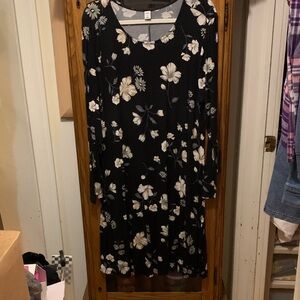 Old Navy Floral Black Dress
